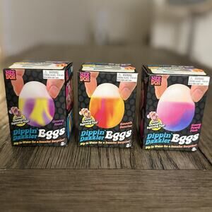 Schylling NeeDoh Dippin' Dazzler Eggs Novelty Sensory Fidget Toy New SET OF 3